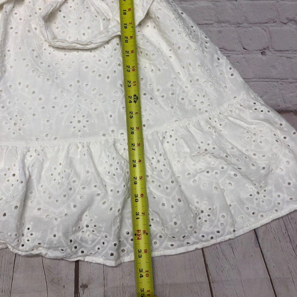 Eloquii Elements Women Cotton Belted Eyelet Dress Size 14 White M176 -20 - Picture 3 of 13
